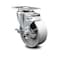 Service Caster 4 Inch Semi Steel Wheel Swivel Top Plate Caster with Brake SCC-20S414-SSS-TLB - alternate 1